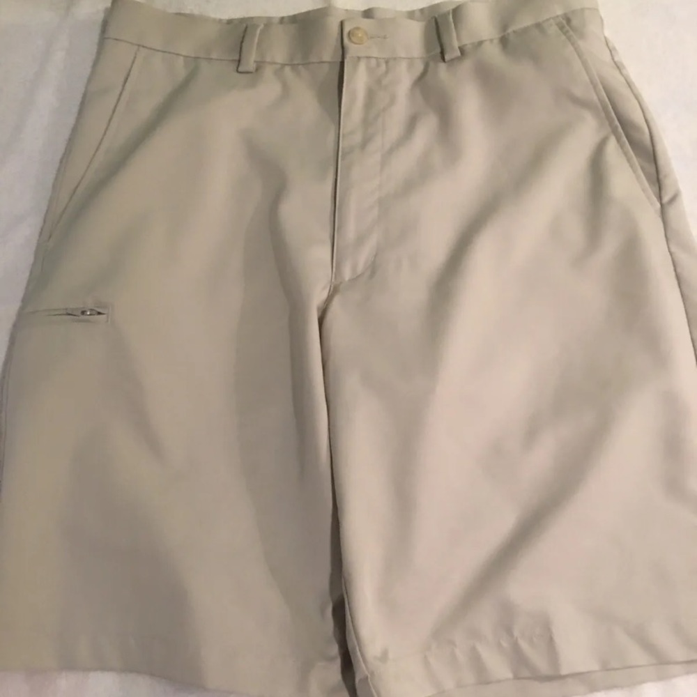 Grand Slam Golf Brand Men’s Shorts, Cream Color, Sz: 32w, Inseam: 10”A5